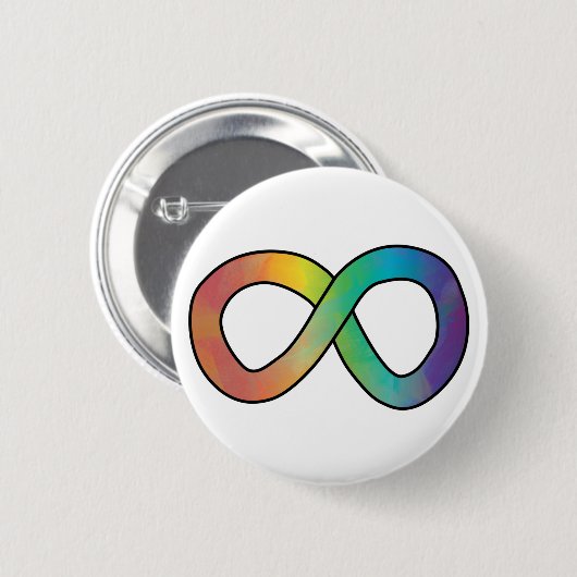 Neurodiversity Autism Awareness Acceptatie Rainbow Ronde Button 5,7 Cm (Voorkant /achterkant)