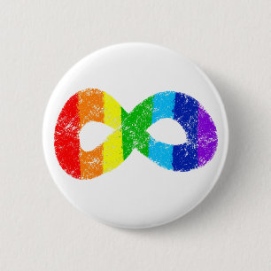 Neurodiversity Autism Awareness Acceptatie Rainbow Ronde Button 5,7 Cm