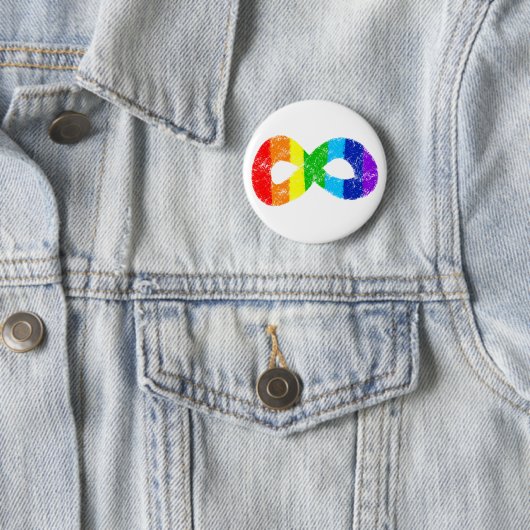 Neurodiversity Autism Awareness Acceptatie Rainbow Ronde Button 5,7 Cm (In situ)