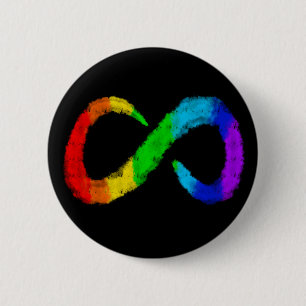 Neurodiversity Autism Awareness Acceptatie Rainbow Ronde Button 5,7 Cm