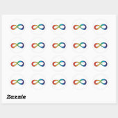 Neurodiversity Autism Awareness Acceptatie Rainbow Ronde Sticker (Vel)