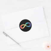 Neurodiversity Autism Awareness Acceptatie Rainbow Ronde Sticker (Envelop)