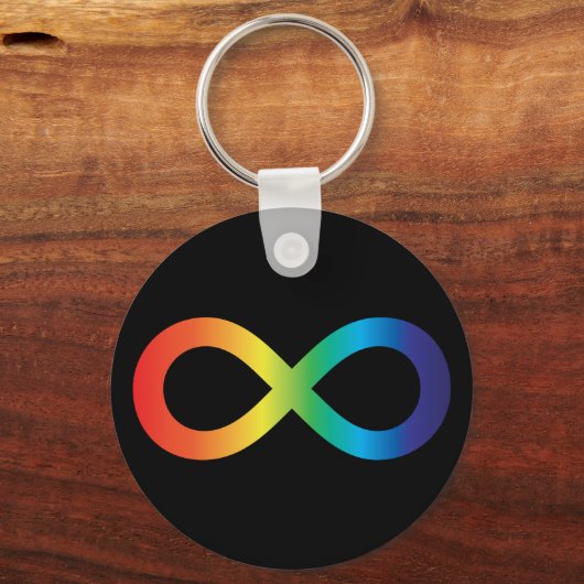 Neurodiversity Autism Awareness Acceptatie Rainbow Sleutelhanger (Achterkant)