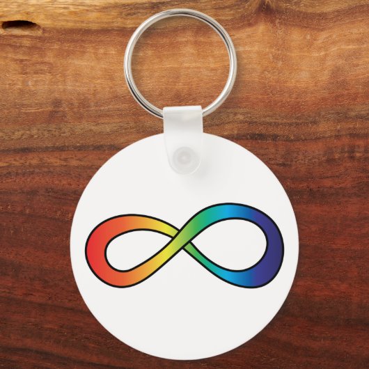 Neurodiversity Autism Awareness Acceptatie Rainbow Sleutelhanger (Achterkant)