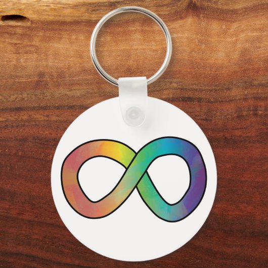 Neurodiversity Autism Awareness Acceptatie Rainbow Sleutelhanger (Achterkant)
