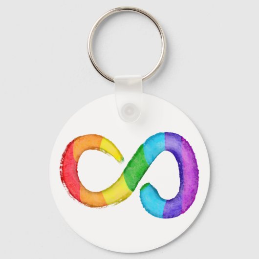 Neurodiversity Autism Awareness Acceptatie Rainbow Sleutelhanger (Voorkant)