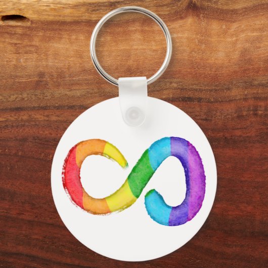 Neurodiversity Autism Awareness Acceptatie Rainbow Sleutelhanger (Voorkant)