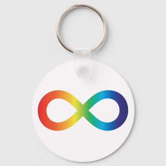 Neurodiversity Autism Awareness Acceptatie Rainbow Sleutelhanger (Voorkant)