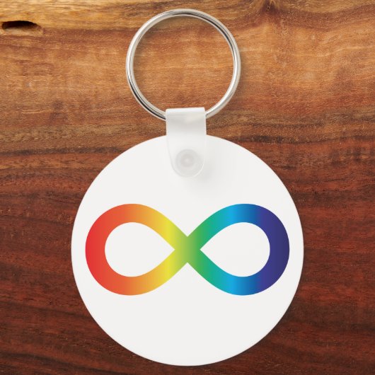 Neurodiversity Autism Awareness Acceptatie Rainbow Sleutelhanger (Voorkant)