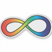 Neurodiversity Autism Awareness Acceptatie Rainbow Sticker (Voorkant)