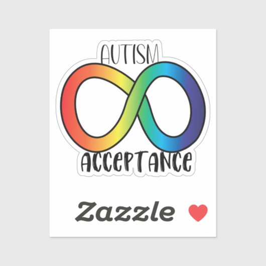 Neurodiversity Autism Awareness Acceptatie Rainbow Sticker (Vel)