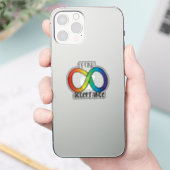 Neurodiversity Autism Awareness Acceptatie Rainbow Sticker (Telefoon)