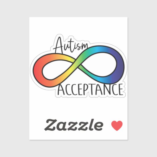 Neurodiversity Autism Awareness Acceptatie Rainbow Sticker (Vel)