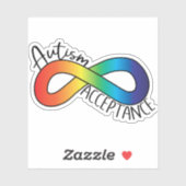 Neurodiversity Autism Awareness Acceptatie Rainbow Sticker (Vel)