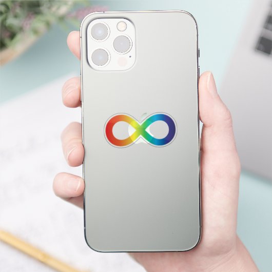 Neurodiversity Autism Awareness Acceptatie Rainbow Sticker (Telefoon)