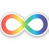 Neurodiversity Autism Awareness Acceptatie Rainbow Sticker (Voorkant)