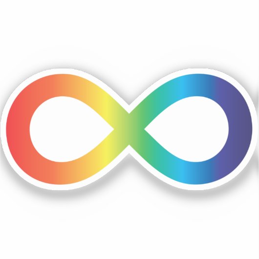 Neurodiversity Autism Awareness Acceptatie Rainbow Sticker (Voorkant)