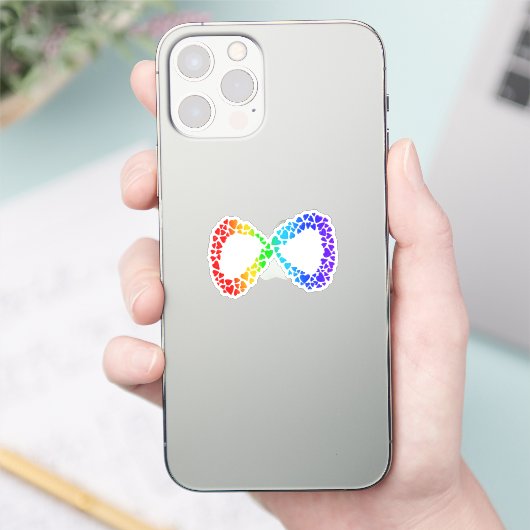 Neurodiversity Autism Awareness Acceptatie Rainbow Sticker (Telefoon)