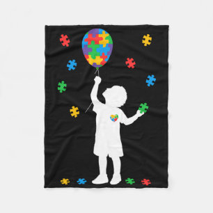 Neurodiversity Autism Awareness Boy Holding Bylloo Fleece Deken