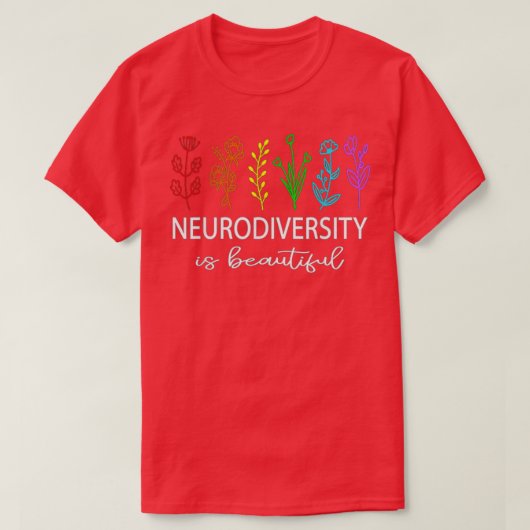 Neurodiversity Autisme Awareness Adhd Flower Autis T-shirt (Design voorkant)