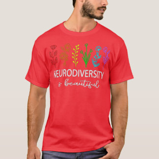 Neurodiversity Autisme Awareness Adhd Flower Autis T-shirt