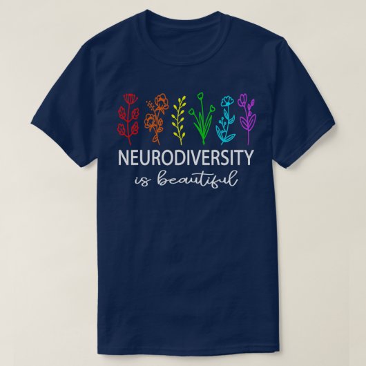 Neurodiversity Autisme Awareness ADHD Flower Autis T-shirt (Design voorkant)