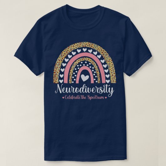 Neurodiversity Autisme Awareness ADHD Rainbow Auti T-shirt (Design voorkant)