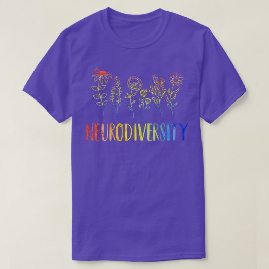 Neurodiversity Autisme Awareness ADHD Rainbow Flow T-shirt (Design voorkant)