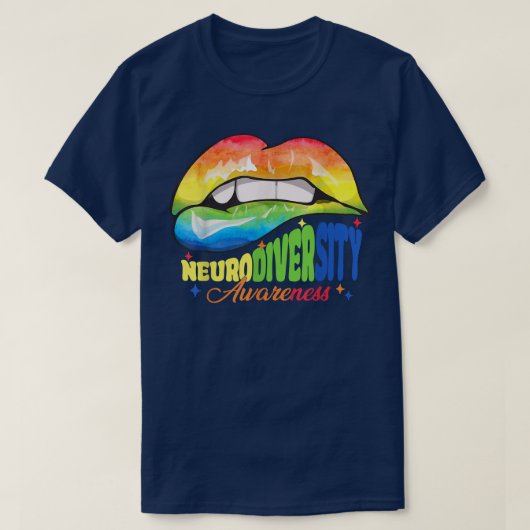 Neurodiversity Awareness ADHD Autisme ASD Spectrum T-shirt (Design voorkant)