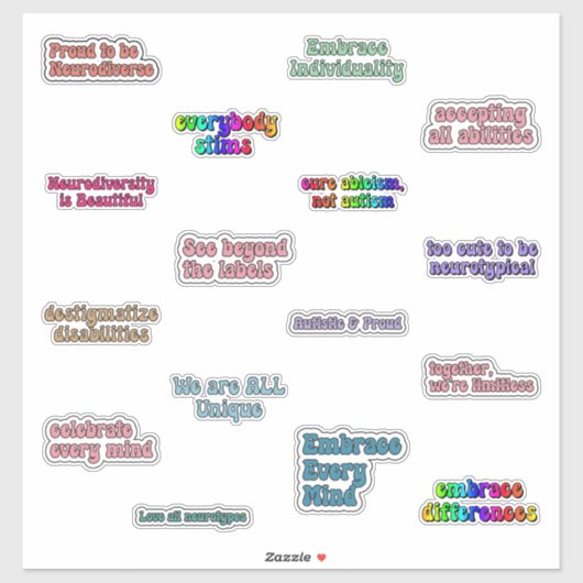 Neurodiversity Awareness Sticker Pack (Vel)