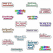 Neurodiversity Awareness Sticker Pack (Voorkant)