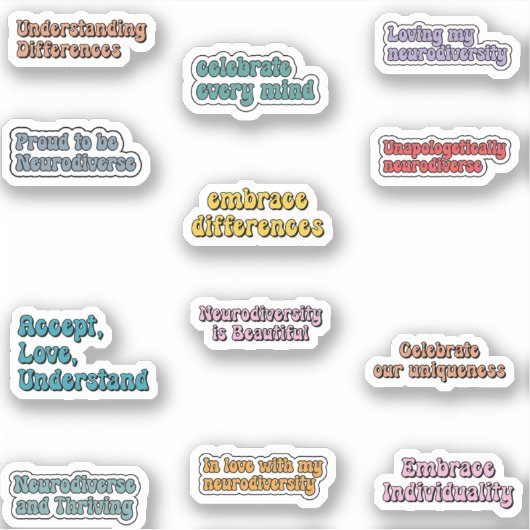 Neurodiversity Awareness Sticker Pack (Voorkant)