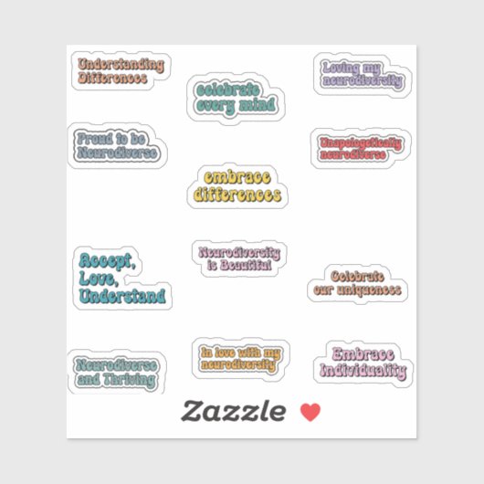 Neurodiversity Awareness Sticker Pack (Vel)