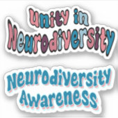 Neurodiversity Awareness *Zie beschrijving* Sticker (Voorkant)