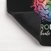 Neurodiversity Brain Floral viert het spectrum Muismat (Hoek)