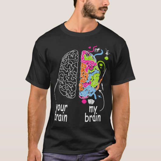 Neurodiversity brain Gift idea of Dyslexia ADHD A T-shirt (Voorkant)