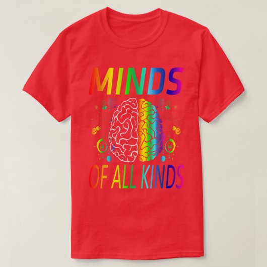 Neurodiversity Brain Shirt ADHD Autisme (Design voorkant)