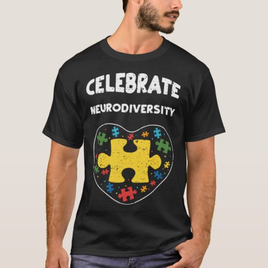 Neurodiversity Celebrate Neurodiversity  Autism Aw T-shirt (Voorkant)
