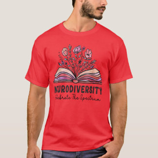 Neurodiversity celebrate the spectrum Brain Autism T-shirt