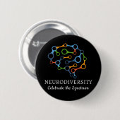Neurodiversity Celebrate the Spectrum Gifts Button (Voorkant /achterkant)