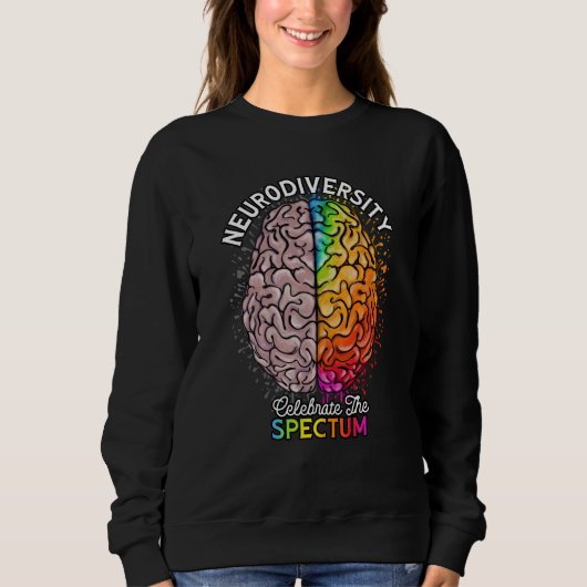 Neurodiversity Celebrate the Spectrum Men women ad Trui (Voorkant)