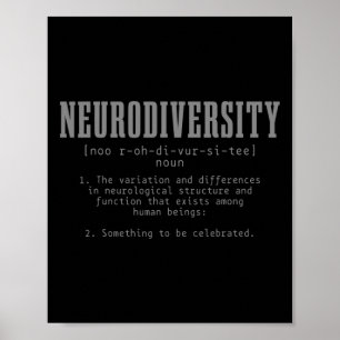 Neurodiversity Definition Autism Awareness Maand Poster