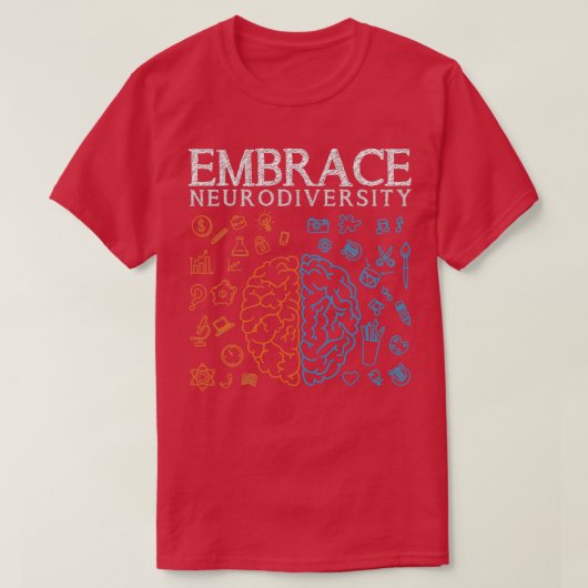 Neurodiversity Embrace Adhd Autism Asd Autism Awar T-shirt (Design voorkant)