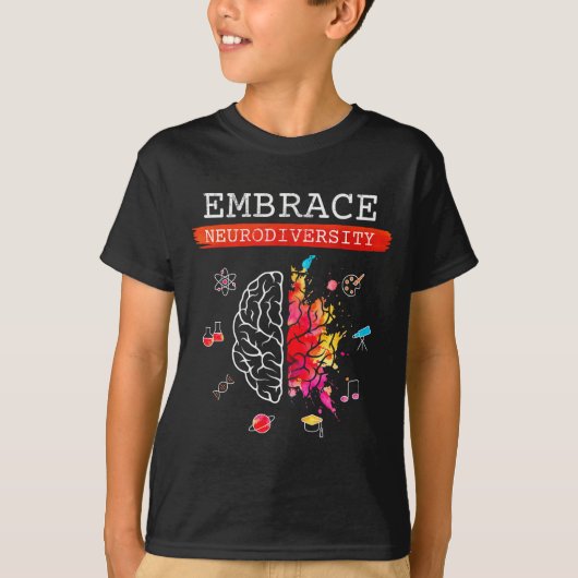 Neurodiversity Embrace Adhd Autism Asd Awareness G T-shirt (Voorkant)