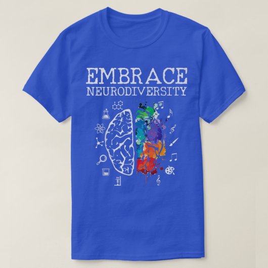 Neurodiversity Embrace ADHD Autism ASD Premium  T-shirt (Design voorkant)