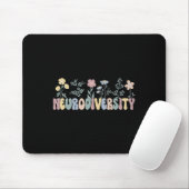 Neurodiversity Flowers Autisme Neurodivergent Muismat (Met muis)