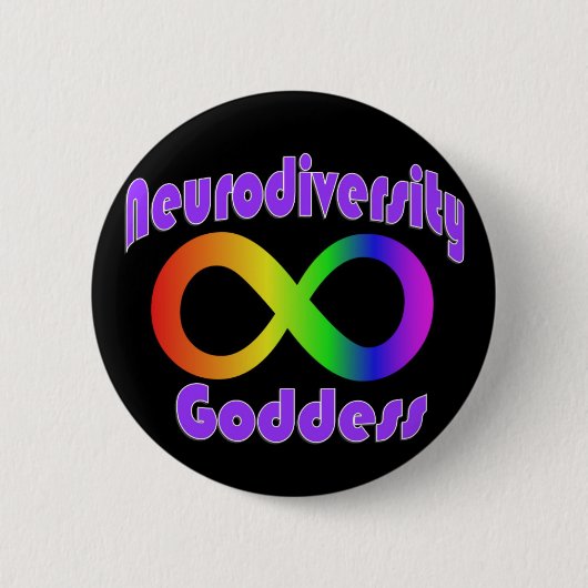 Neurodiversity Goddess badge Ronde Button 5,7 Cm (Voorkant)