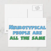 Neurodiversity Humor Funny Aspie Autism Joke Briefkaart (Voorkant / Achterkant)