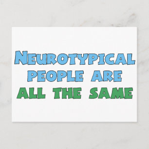 Neurodiversity Humor Funny Aspie Autism Joke Briefkaart