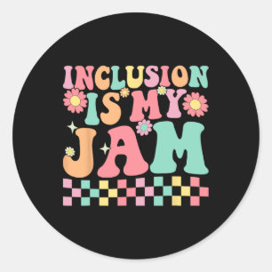 Neurodiversity Inclusion is mijn jam autisme speci Ronde Sticker